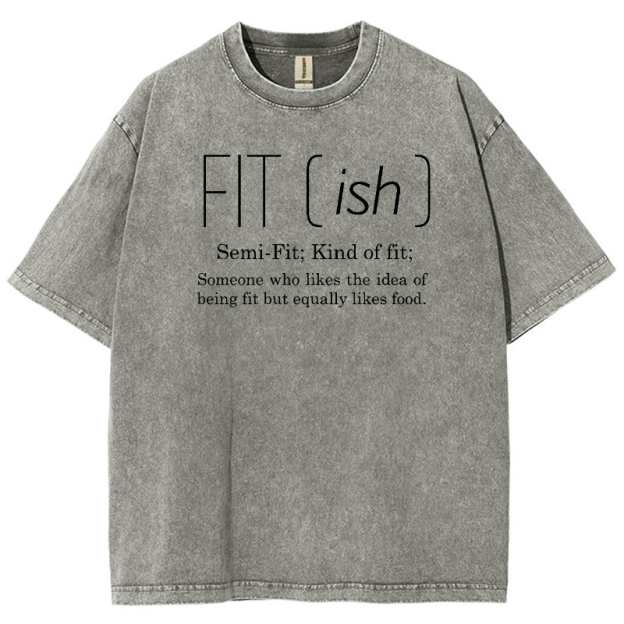 Fit ish Unisex Vintage Washed Short Sleeve T-Shirt