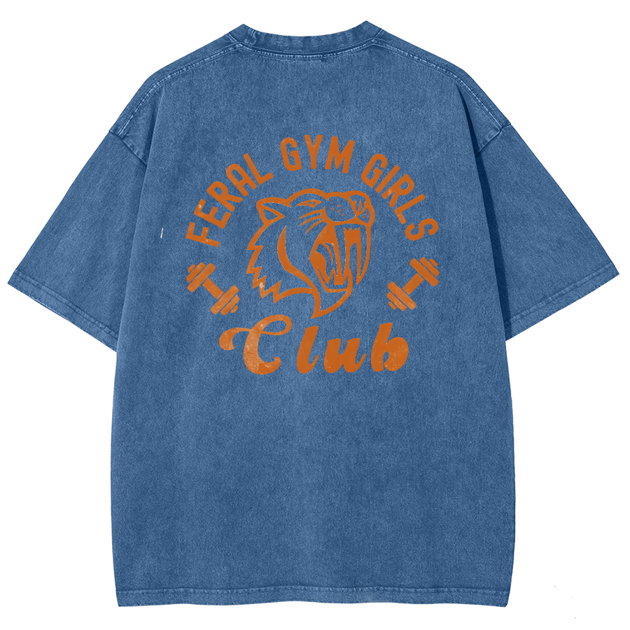 Feral Gym Girl Washed Oversized T-Shirt