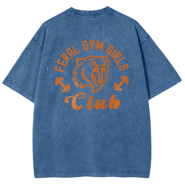 Feral Gym Girl Washed Oversized T-Shirt