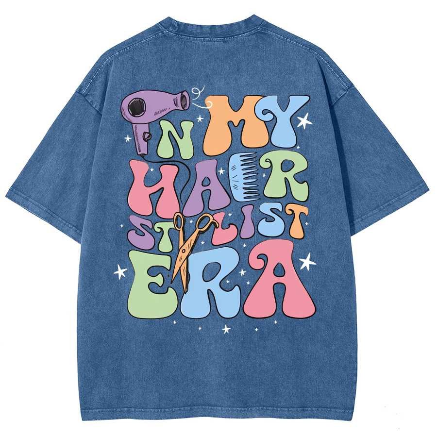 In My Hair Stylist Era Unisex Fit Washed T-Shirt