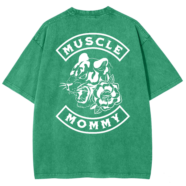 Muscle Mommy Unisex Fit Washed Oversized T-Shirt