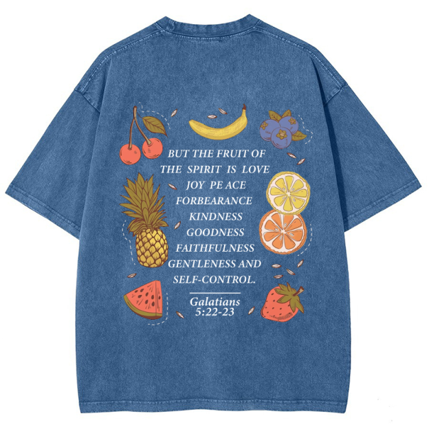 Fruit Of The Spirit Vintage Snowflake Washed T-Shirt
