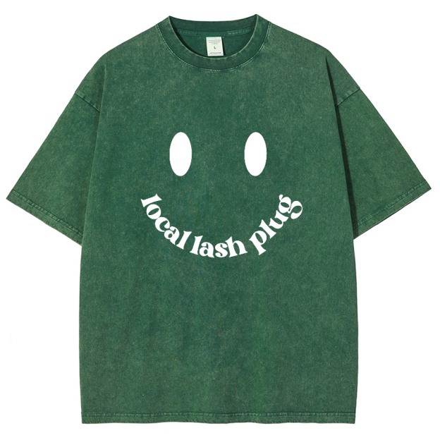 Local Lash Plug Unisex Fit Washed Oversized T-Shirt