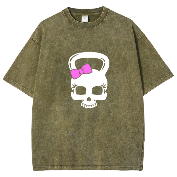 Fitness Girl Unisex Fit Washed T-Shirt