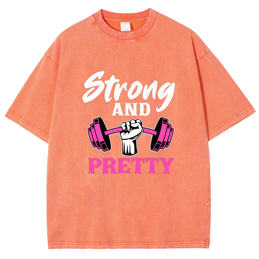 Strong And Pretty Unisex Fit Washed T-Shirt