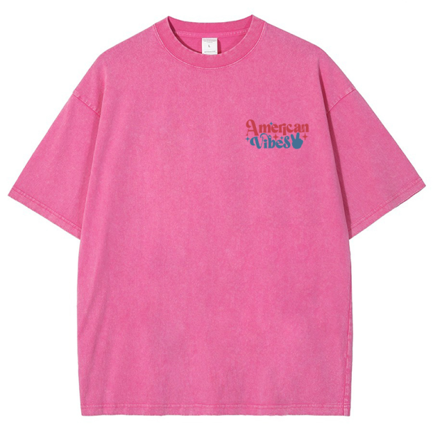 American Vibes Vintage Snowflake Washed T-Shirt