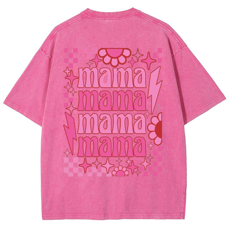 Mama Vintage Snowflake Washed T-Shirt
