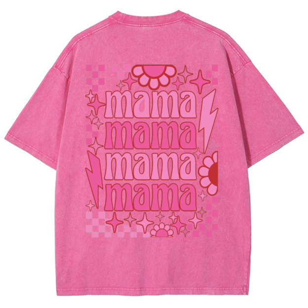 Mama Vintage Snowflake Washed T-Shirt