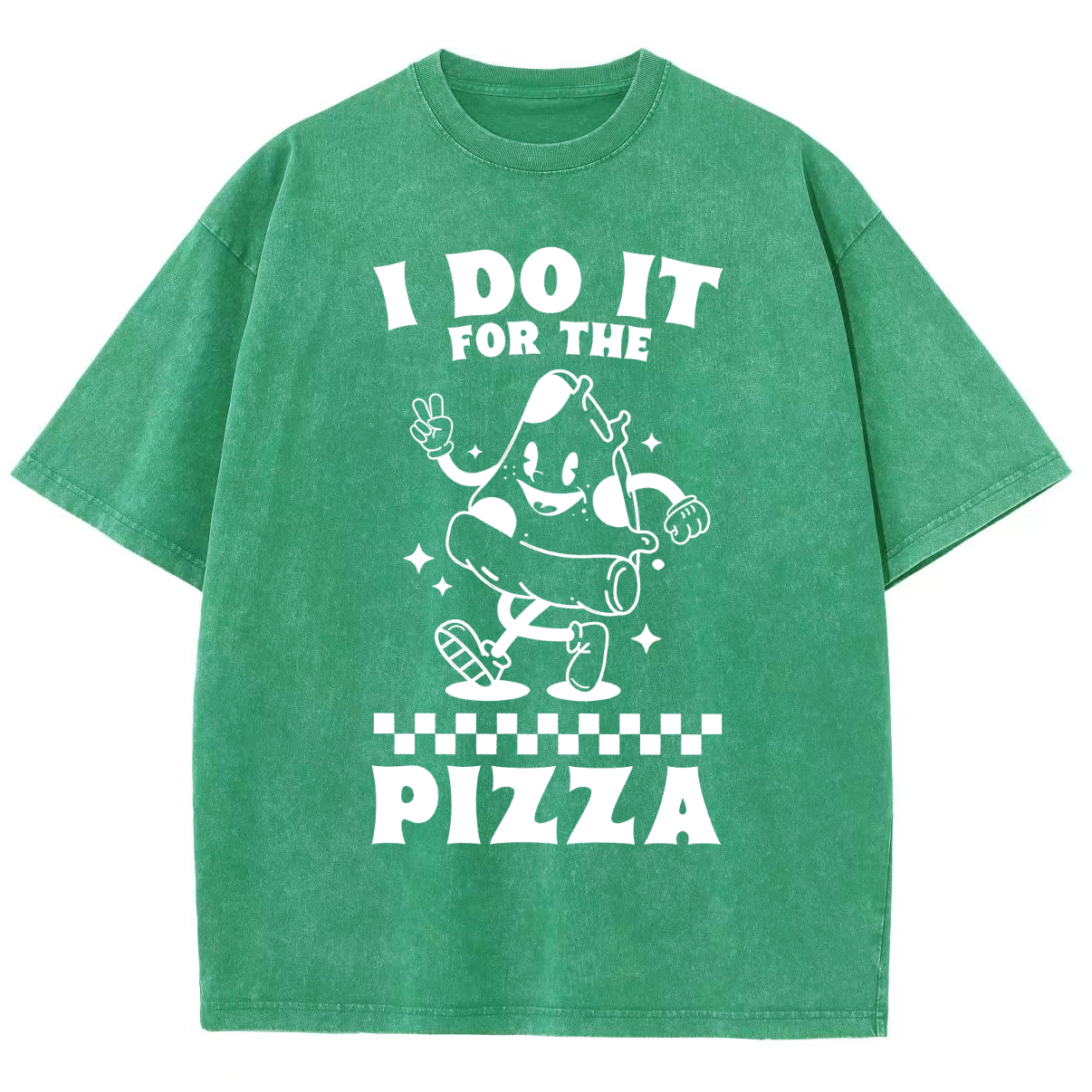 I Do It For The Pizza Unisex Fit Washed T-Shirt