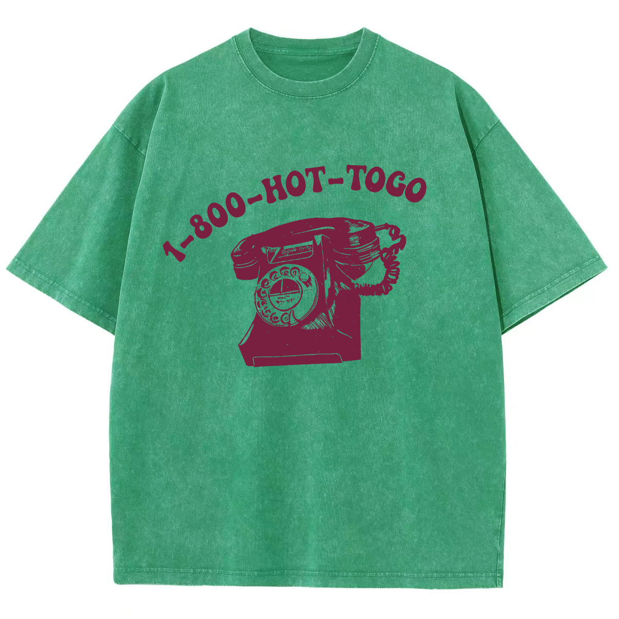 Hot Togo Unisex Fit Washed Oversized T-Shirt