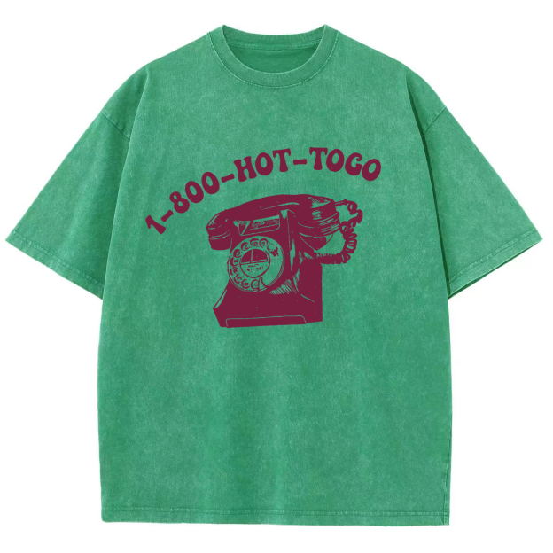Hot Togo Unisex Fit Washed Oversized T-Shirt