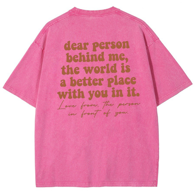 Dear person behind me Vintage Snowflake Washed T-Shirt