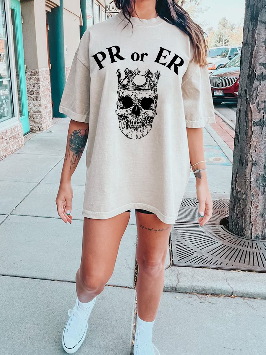 Skull Gym Vintage Snowflake Washed T-Shirt
