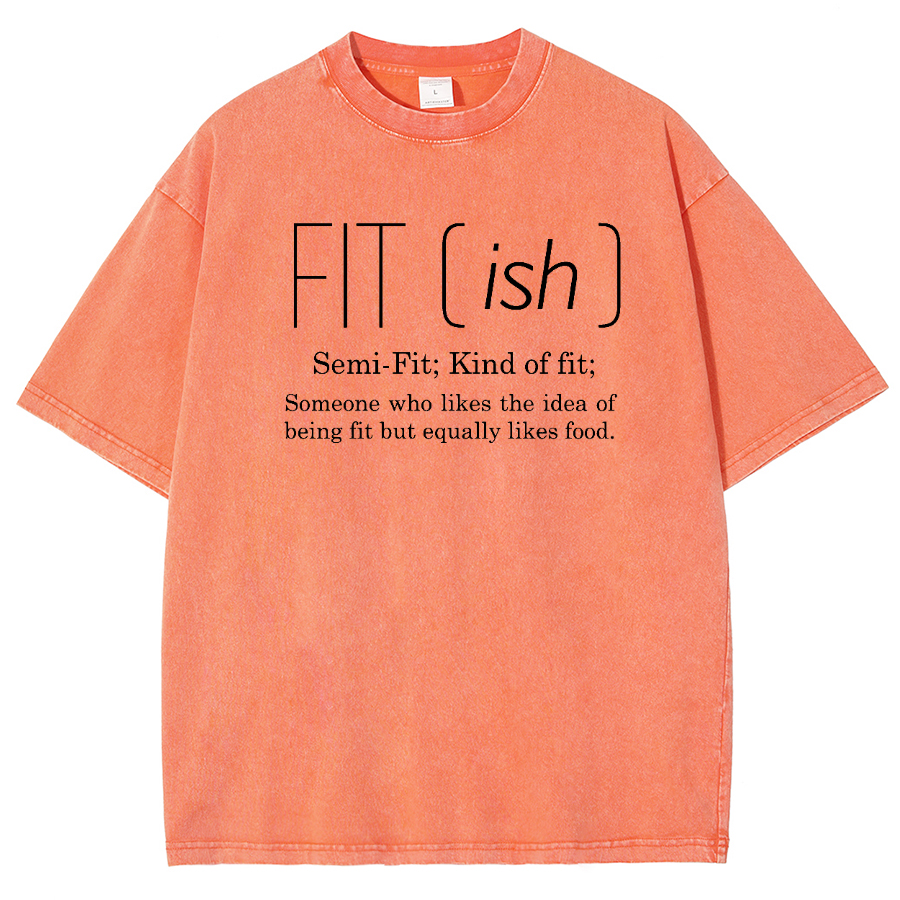 Fit ish Unisex Vintage Washed Short Sleeve T-Shirt