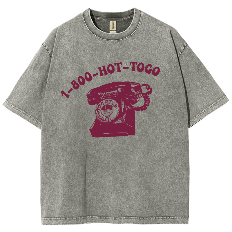 Hot Togo Unisex Fit Washed Oversized T-Shirt