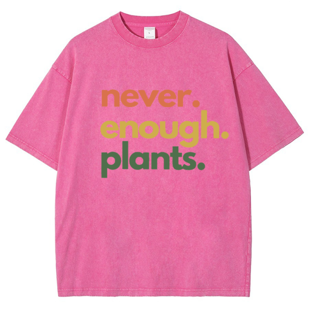 Never Enough Plants Vintage Snowflake Washed T-Shirt