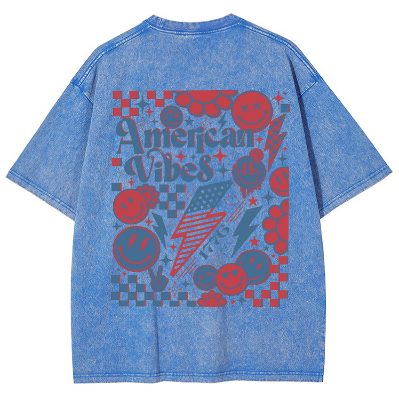 American Vibes Vintage Snowflake Washed T-Shirt