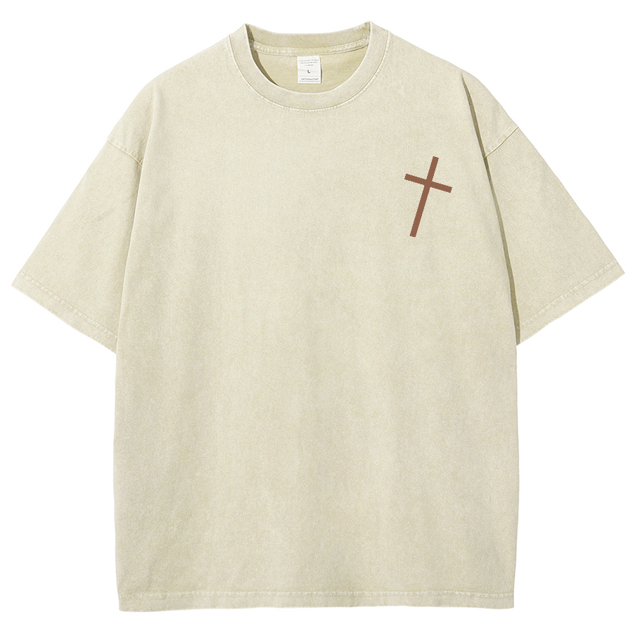 For God So Loved The World Unisex Fit Washed Oversized T-Shirt