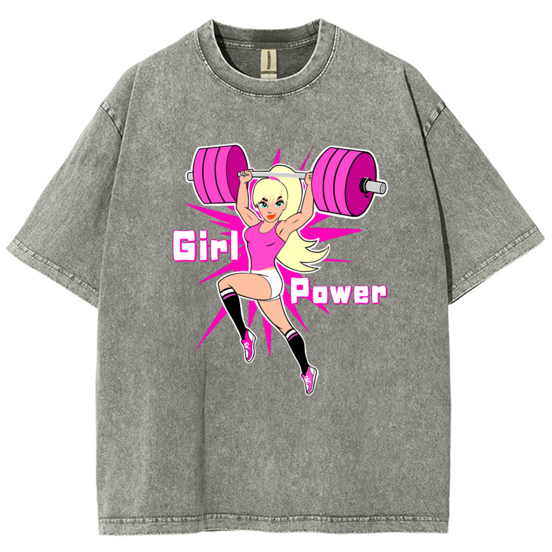 Girl Power Unisex Fit Washed T-Shirt
