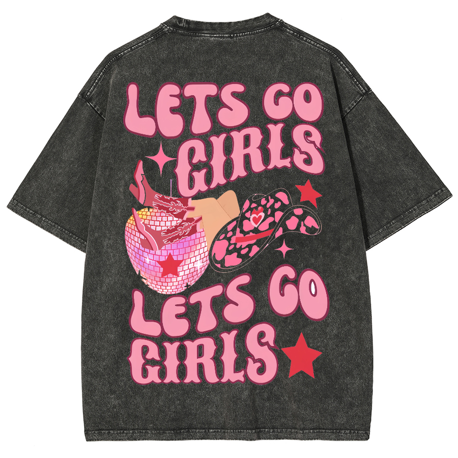 Let's Go Girls Washed Oversized T-Shirt