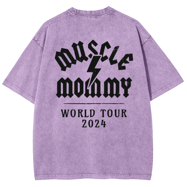 Muscle Mommy Unisex Fit Washed Oversized T-Shirt