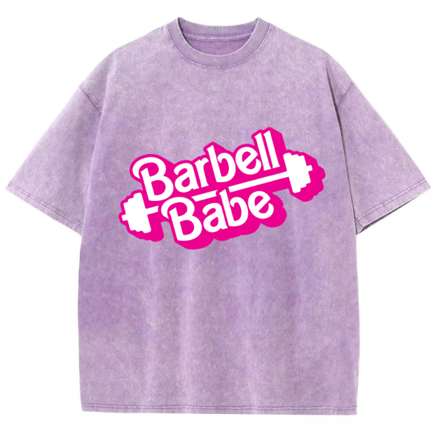 Barbell Babe Unisex Fit Washed T-Shirt