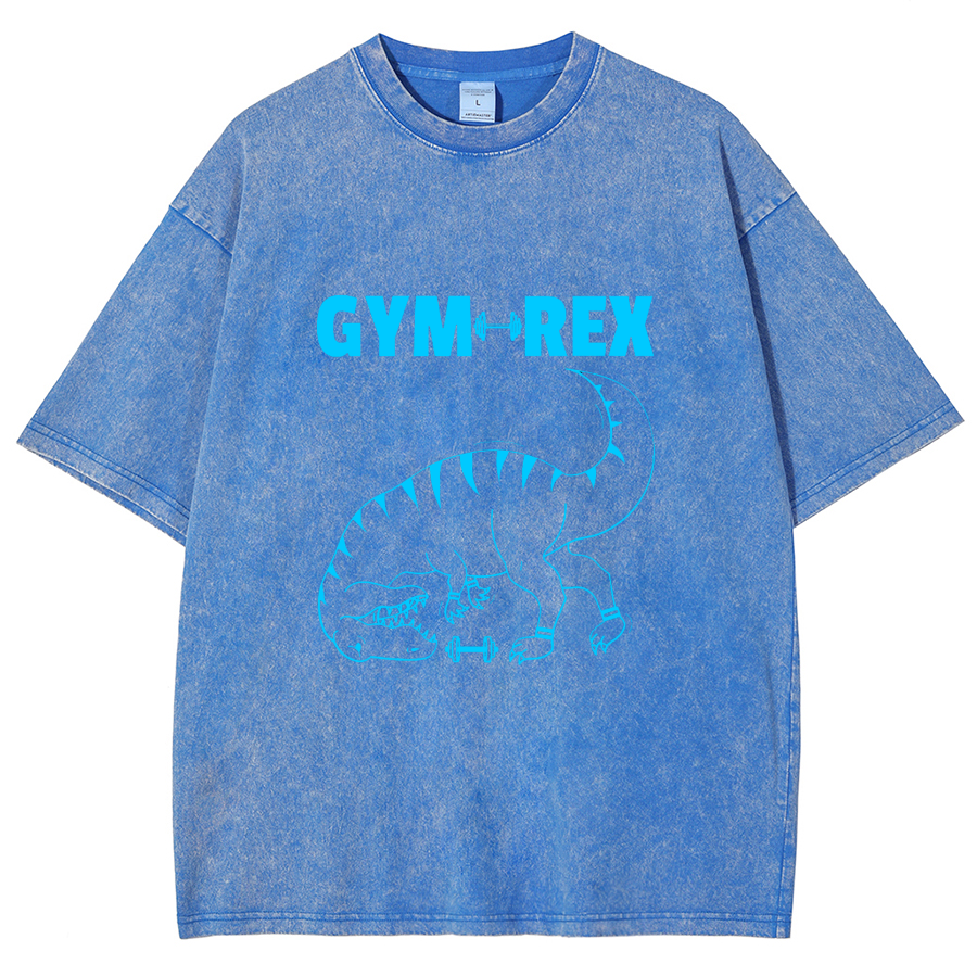 Gym Workout Weights Lifting Unisex Fit Washed T-Shirt