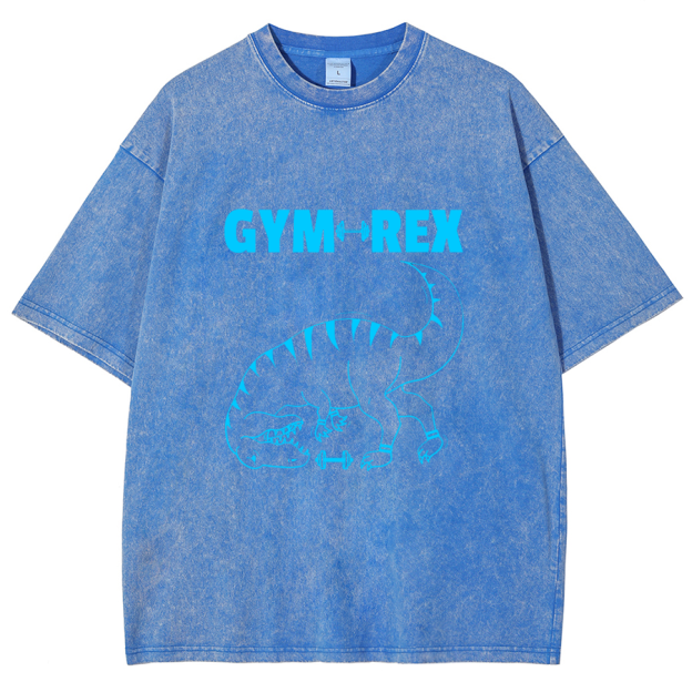 Gym Workout Weights Lifting Unisex Fit Washed T-Shirt