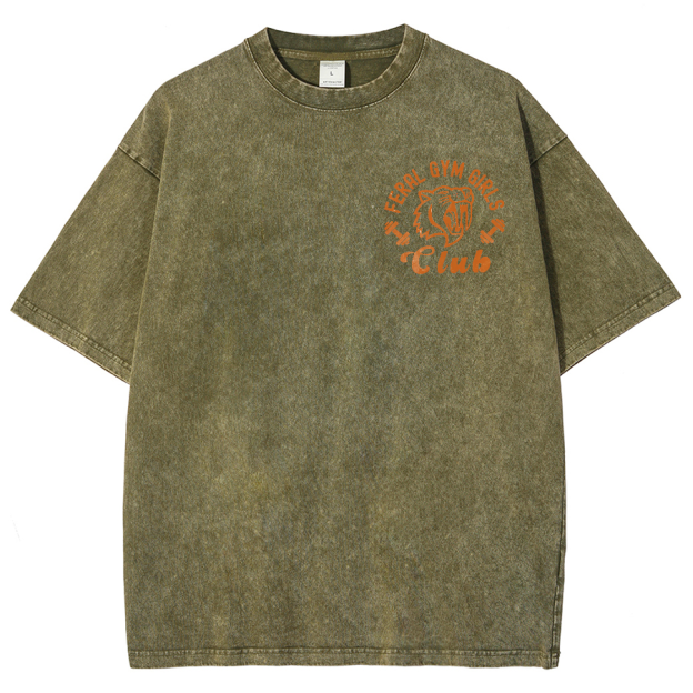 Feral Gym Girl Washed Oversized T-Shirt