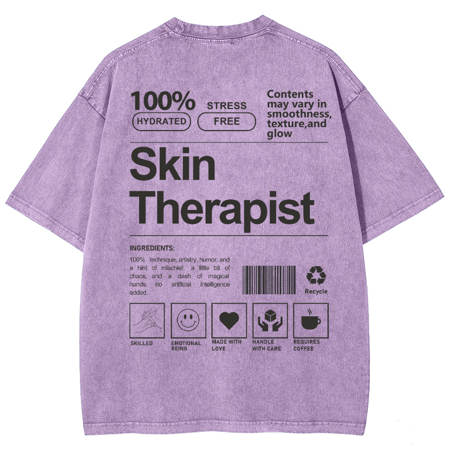 Skin Therapist Unisex Fit Washed T-Shirt