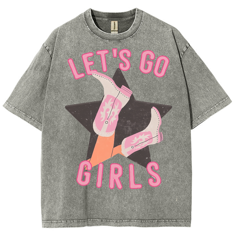 Let's Go Girls Washed Oversized T-Shirt