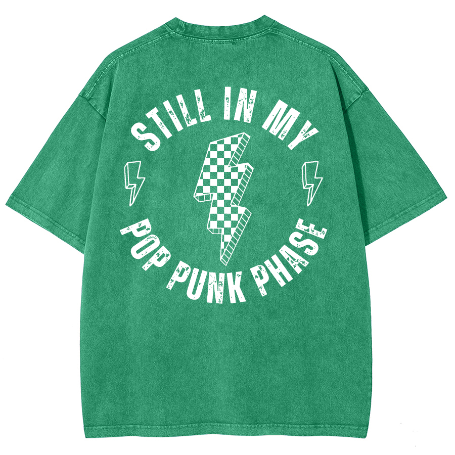 Still In My Pop Punk Phase Unisex Fit Washed Oversized T-Shirt