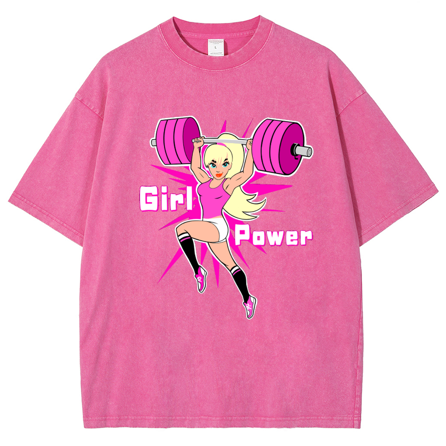 Girl Power Unisex Fit Washed T-Shirt