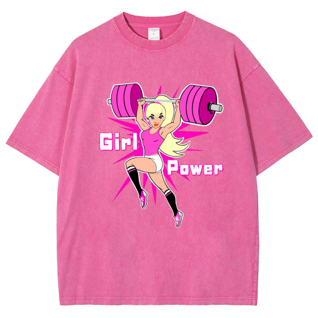 Girl Power Unisex Fit Washed T-Shirt