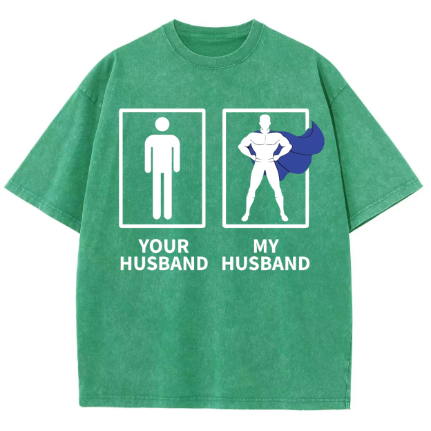 My Husband Unisex Fit Washed Oversized T-Shirt