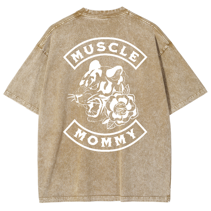Muscle Mommy Unisex Fit Washed Oversized T-Shirt