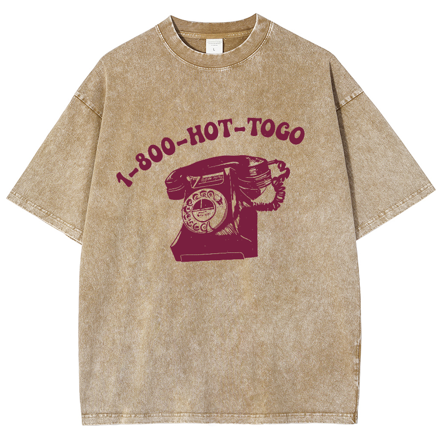 Hot Togo Unisex Fit Washed Oversized T-Shirt