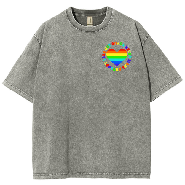 Shade Never Made Anyboday Less Gay Unisex Fit Washed Oversized T-Shirt