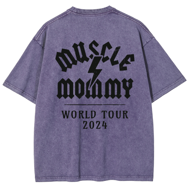 Muscle Mommy Unisex Fit Washed Oversized T-Shirt