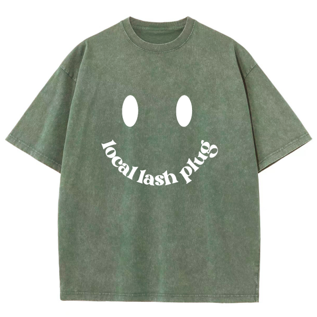 Local Lash Plug Unisex Fit Washed Oversized T-Shirt