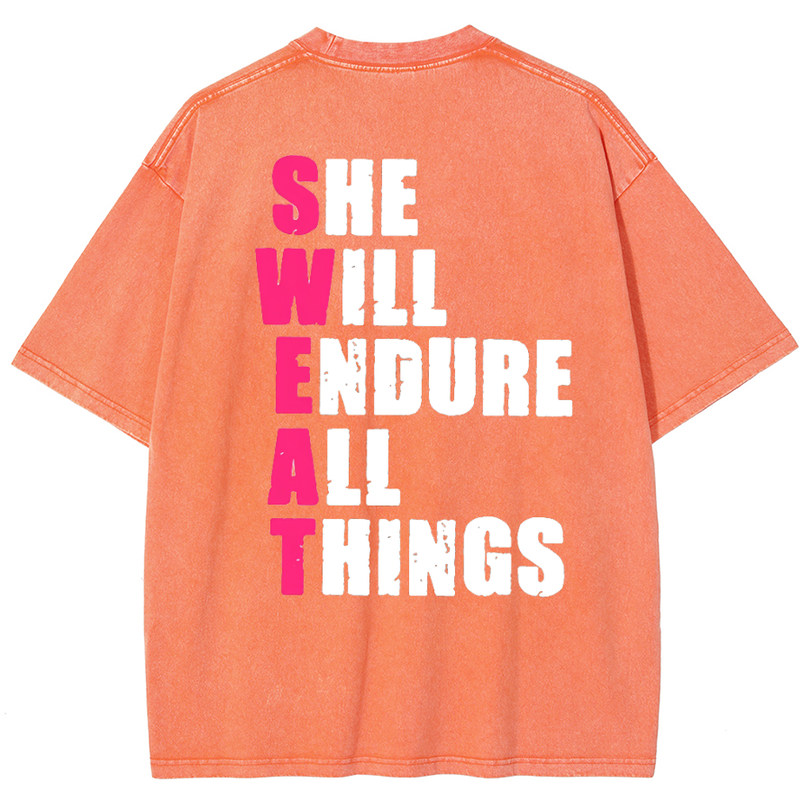 Sweat Unisex Vintage Washed Short Sleeve T-Shirt