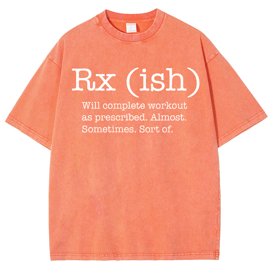 Rx ish Unisex Vintage Washed Short Sleeve T-Shirt