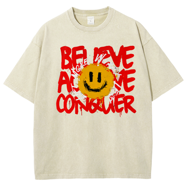 Lift More Worry Less Unisex Fit Washed Oversized T-Shirt