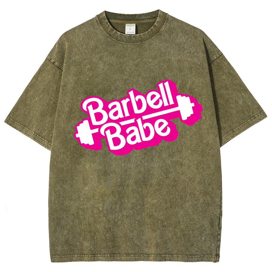 Barbell Babe Unisex Fit Washed T-Shirt