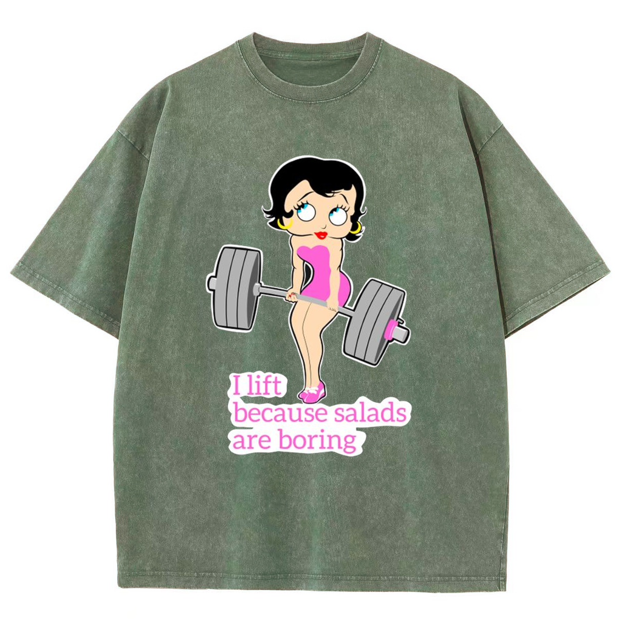 This Girl Lifts Because Salads Are Boring Unisex Fit Washed T-Shirt