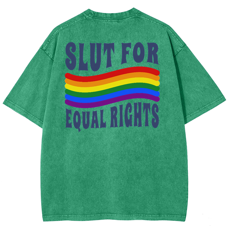 Slut For Equal Rights Unisex Vintage Washed Short Sleeve T-Shirt