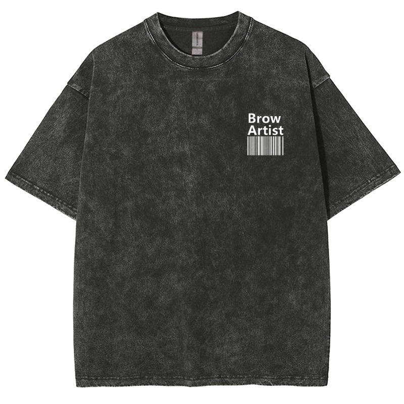 Brow Artist Vintage Snowflake Washed T-Shirt Customscool