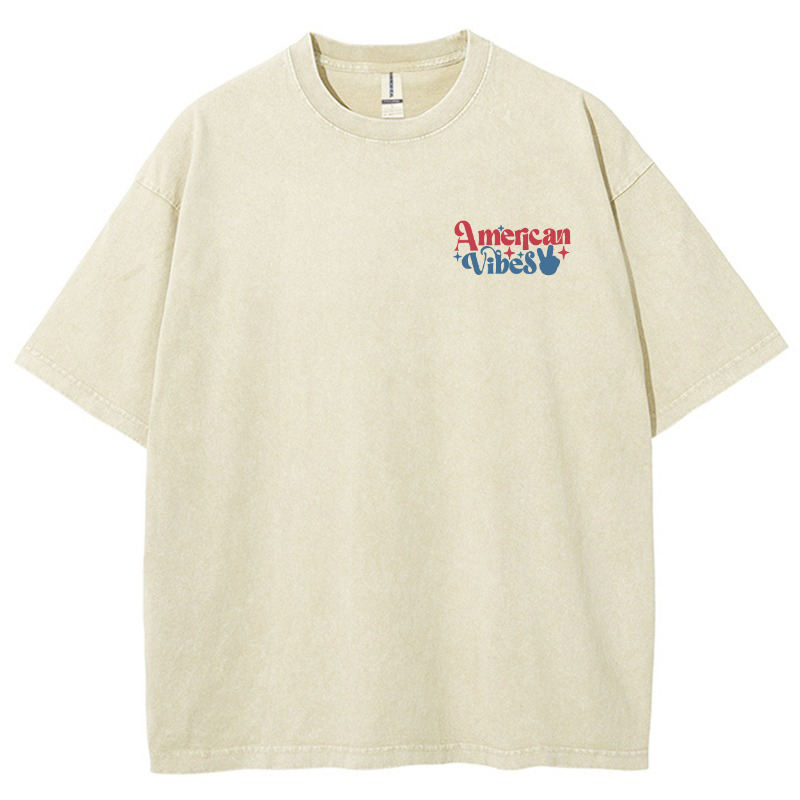 American Vibes Vintage Snowflake Washed T-Shirt