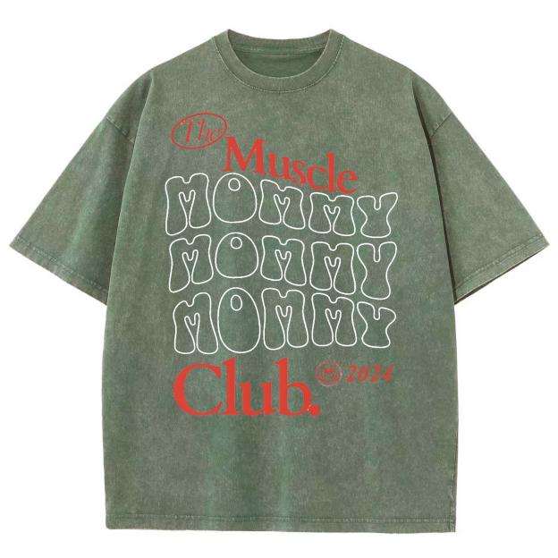 The Muscle Mommy Club Unisex Fit Washed Oversized T-Shirt