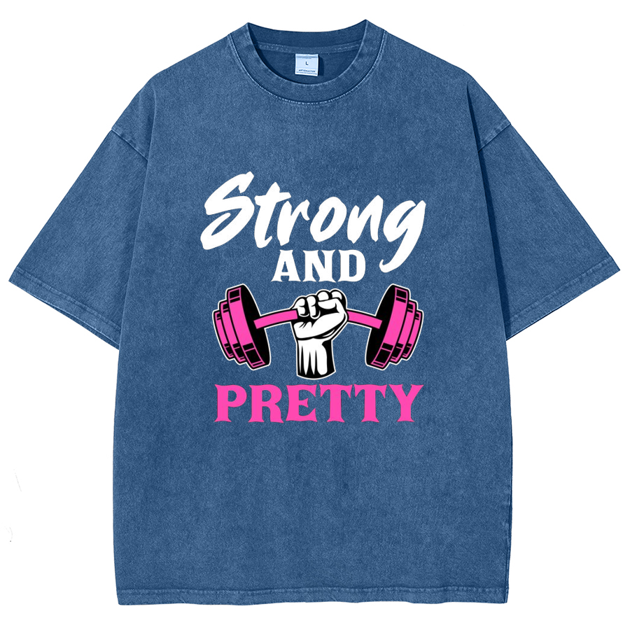 Strong And Pretty Unisex Fit Washed T-Shirt